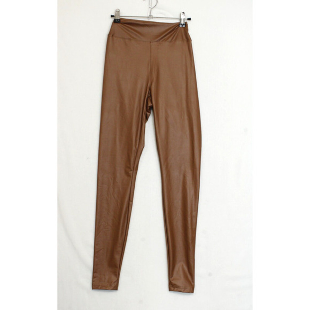 Offline By‎ Aerie Faux Leather Leggings Pants Women S / P  Stretch Brown